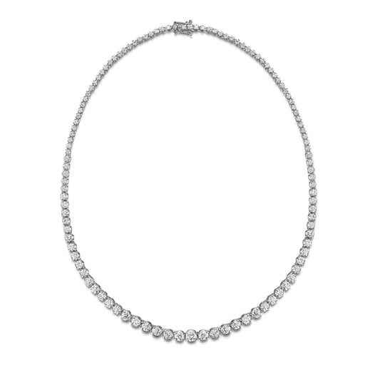 Michael Spiers 18ct White Gold Brilliant-Cut Diamond Graduated Necklace 10.00ct Necklace Michael Spiers   
