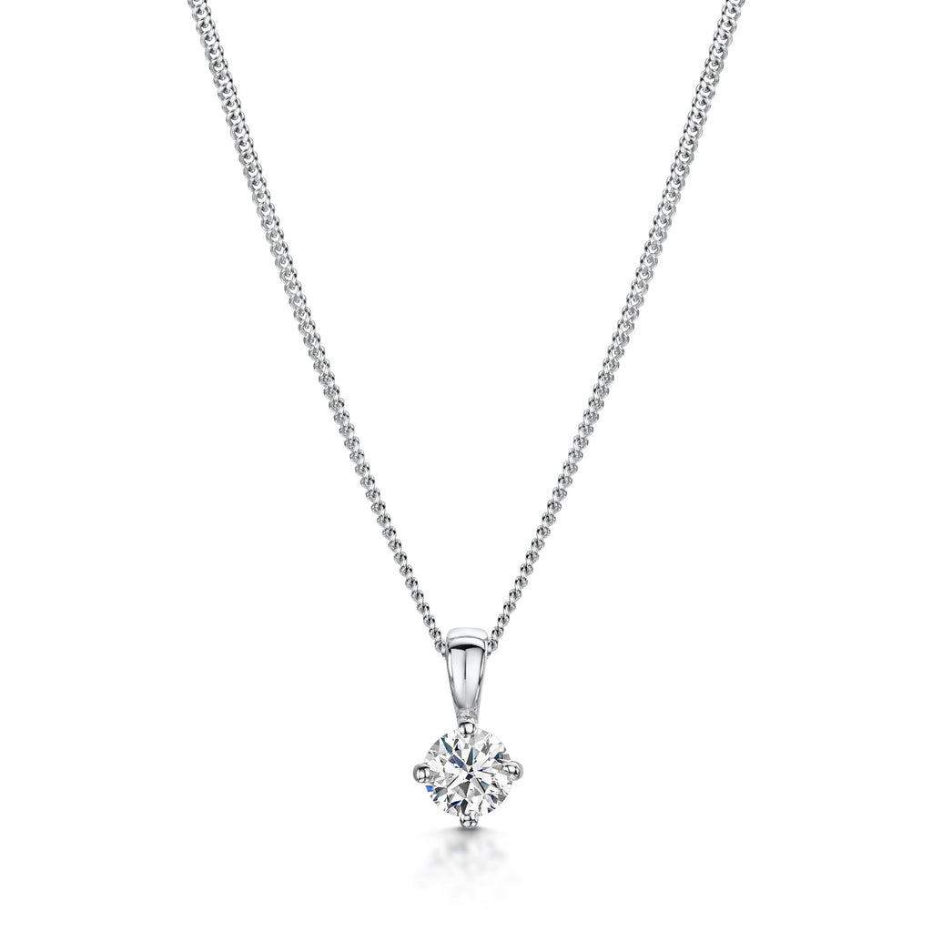 Diamond necklace 14k hot sale white gold