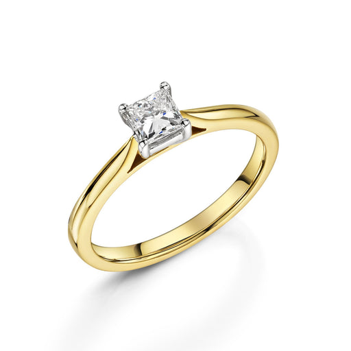 Michael Spiers 18ct Yellow Gold Princess Cut Diamond Ring - .40ct