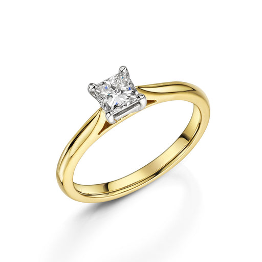 Michael Spiers 18ct Yellow Gold Princess Cut Diamond Ring - .50ct