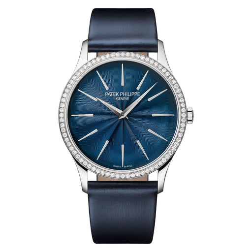 Patek Philippe Ladies Calatrava Joaillerie, Midnight Blue Guilloched Lacquered Dial 4997/200G-001 Watches Patek Philippe   