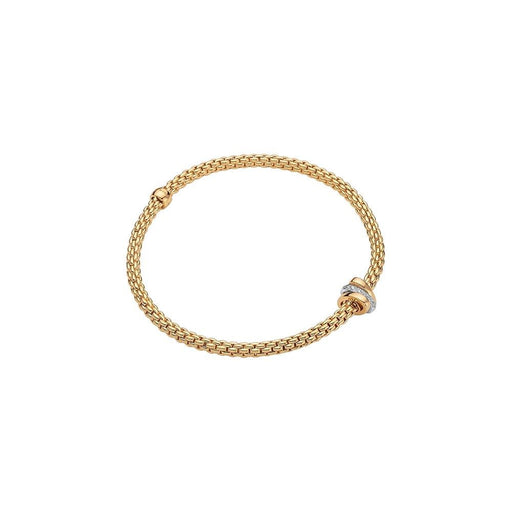 Fope Prima Flex'it 18ct Yellow Gold Diamond Bracelet 744B-BBR-M Bracelet Fope   