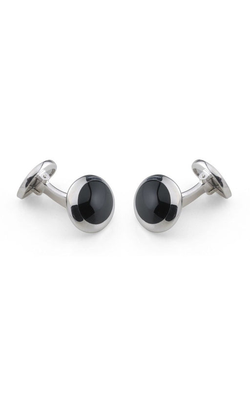 Deakin & Francis Sterling Silver Onyx Cufflinks - C0166X0004 Cufflinks & Accessories Deakin & Francis   