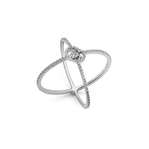 Gucci GG Running 18ct White Gold Diamond X RING YBC581978001