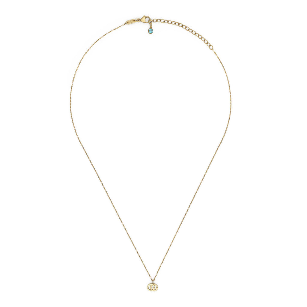 Gucci GG Running 18ct Gold Necklace With Topaz Gem YBB48163800100U