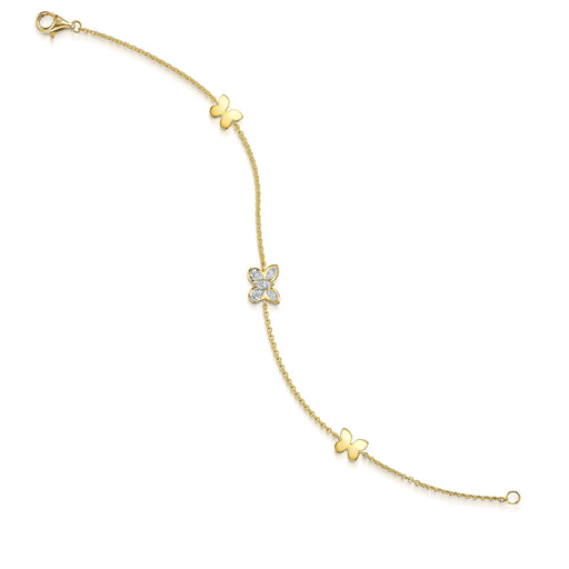Hans D. Krieger 18ct Yellow Gold Diamond Butterfly Bracelet Bracelet Hans Krieger   