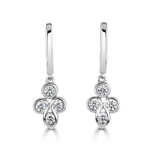 Michael Spiers 18ct White Gold Brilliant-Cut Diamond Mirage Earrings 0.59ct Earrings Michael Spiers   
