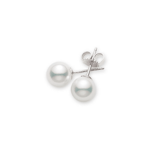 Mikimoto 7.5mm A Grade Akoya Pearl Earrings In 18ct White Gold PES751W