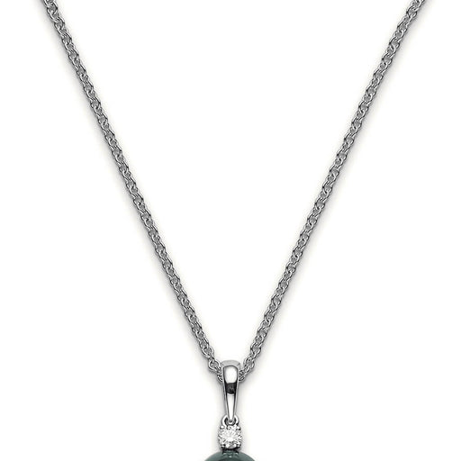 Mikimoto Black South Sea Pearl & Diamond Pendant PPS902BDW Necklace Mikimoto   
