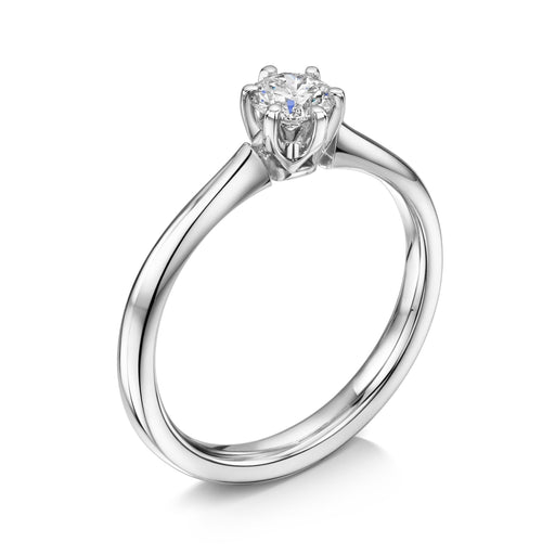 Michael Spiers Platinum Diamond Solitaire Ring .33ct