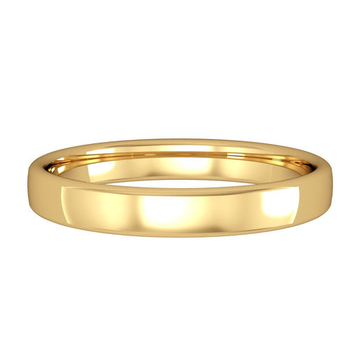18ct Yellow Gold Bombe Court Style Wedding Band - 3mm Ring Michael Spiers   
