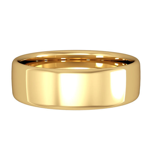18ct Yellow Gold Bombe Court Style Wedding Band - 6mm Ring Michael Spiers   