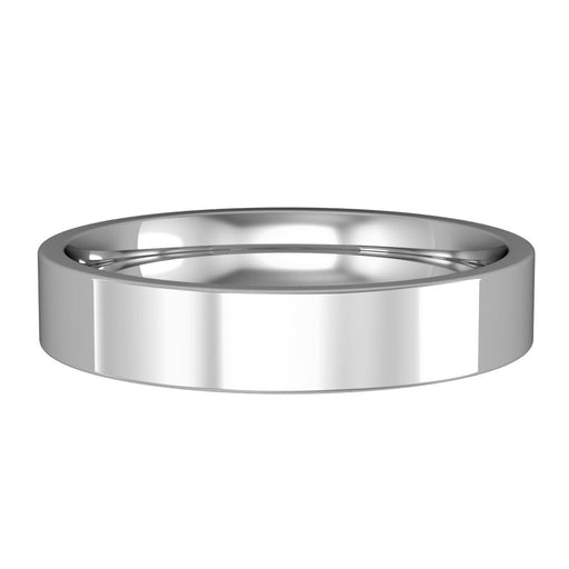 Platinum Flat Court Style Wedding Ring - 4mm Ring Michael Spiers   
