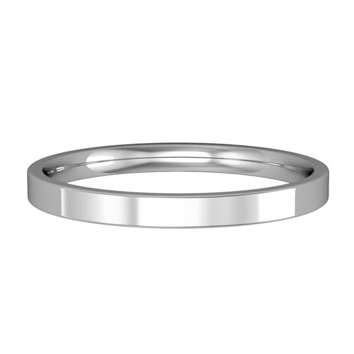 Platinum Flat Court Style Wedding Ring - 2mm Ring Michael Spiers   