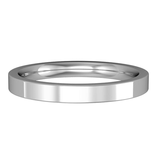 Platinum Premium Flat Court Style Wedding Ring - 2.5mm Ring Michael Spiers   