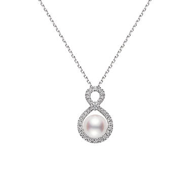 Mikimoto Ruyi Collection - Pearl And Diamond Pendant Necklace Mikimoto   