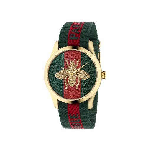 Gucci G-Timeless 38mm Bee Motif Yellow Gold PVD Watch YA126487A Watches Gucci   