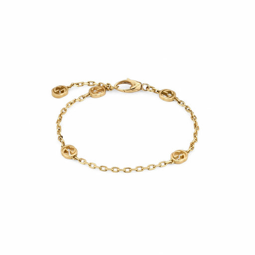 Gucci Interlocking G 18ct Yellow Gold Bracelet Size 17 YBA629904001017