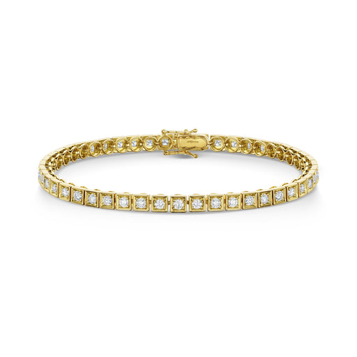 Michael Spiers 18ct Yellow Gold Brilliant-Cut Diamond 'Deco' Tennis Bracelet 2.00ct Bracelet Michael Spiers   